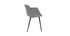 Chaises design en tissu effet velours gris (lot de 2) SAKE