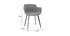 Chaises design en tissu effet velours gris (lot de 2) SAKE