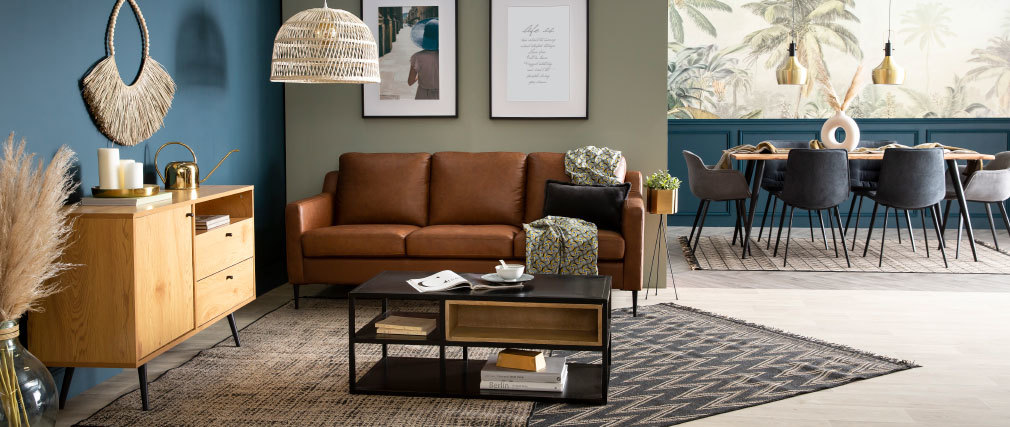 Chaises design en tissu effet velours gris (lot de 2) SAKE