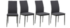 Chaises design en tissu gris anthracite (Lot de 4) LUCKY