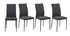 Chaises design en tissu gris anthracite (Lot de 4) LUCKY