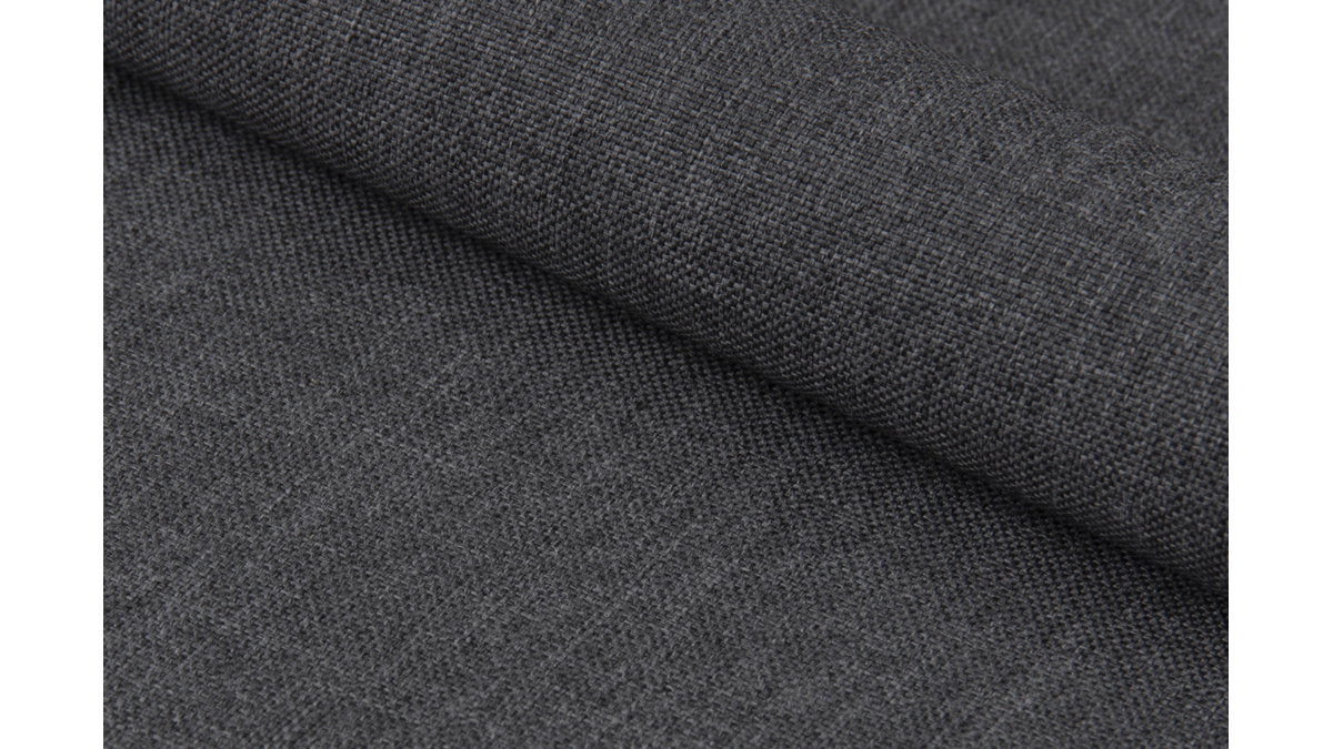 Chaises design en tissu gris anthracite et mtal noir (Lot de 4) LUCKY
