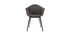 Chaises design en tissu gris fonc&eacute; et m&eacute;tal (lot de 2) TAYA