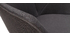 Chaises design en tissu gris fonc&eacute; et m&eacute;tal (lot de 2) TAYA