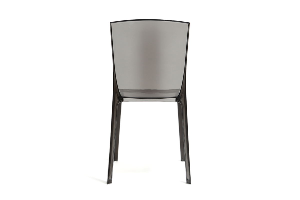 Chaises design fum�e transparentes empilables (lot de 2) ISLAND