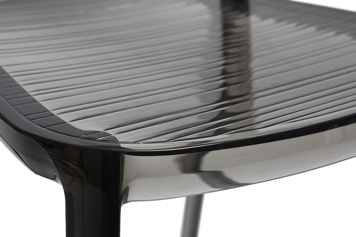 Chaises design fum�es transparentes empilables (lot de 2) PARADISE