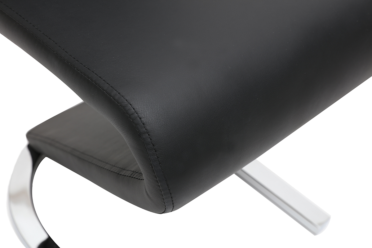 Chaises design noir (lot de 2) ANGY