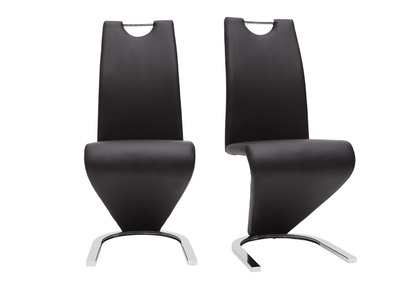 Chaises design noir (lot de 2) ANGY