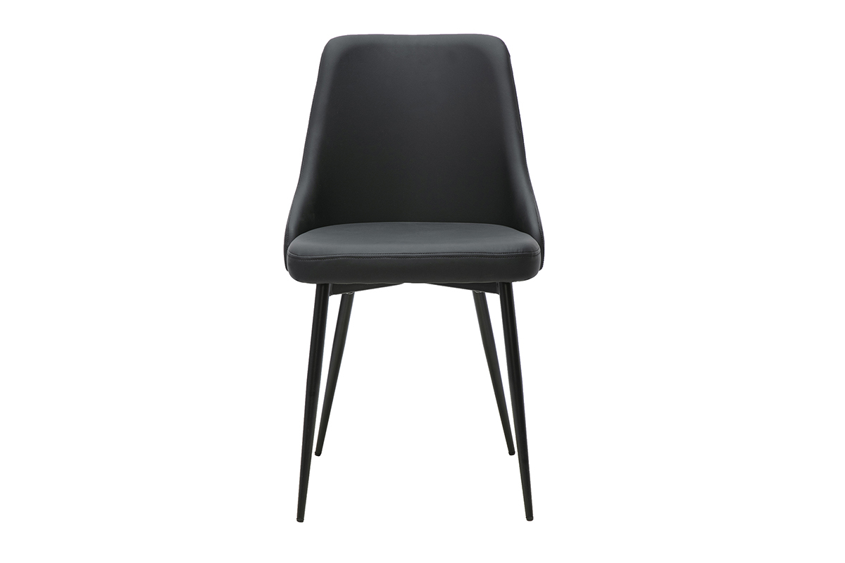 Chaises design noires (lot de 2) CULT
