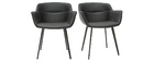 Chaises design noires (lot de 2) NERO