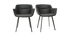Chaises design noires (lot de 2) NERO