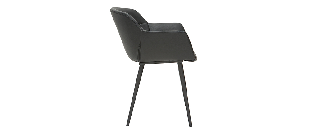 Chaises design noires (lot de 2) NERO