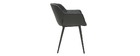 Chaises design noires (lot de 2) NERO