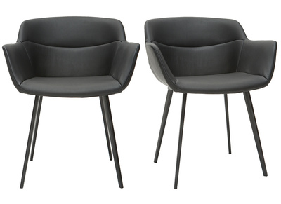Chaises design noires (lot de 2) NERO