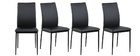 Chaises design noires (lot de 4) LUCKY
