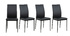 Chaises design noires (lot de 4) LUCKY