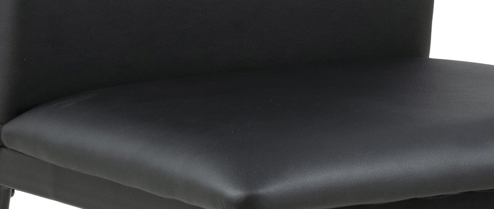 Chaises design noires (lot de 4) LUCKY
