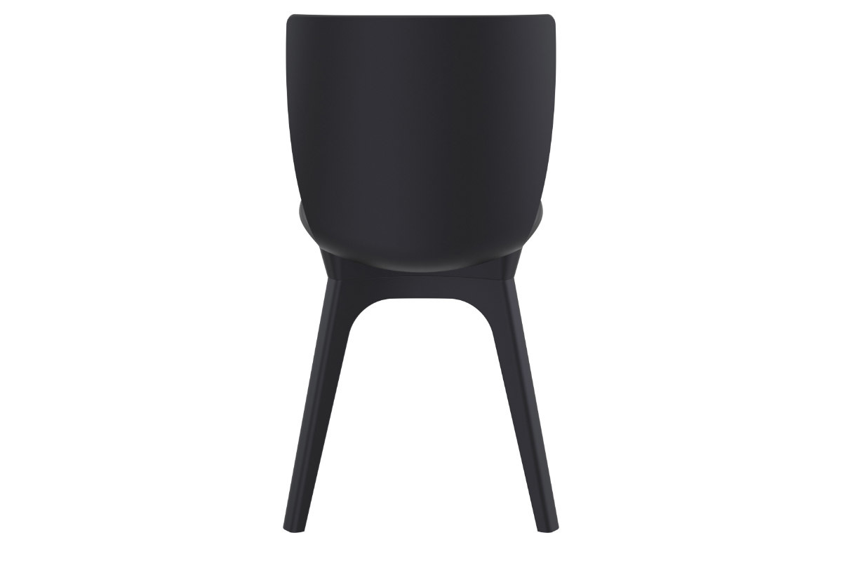 Chaises design noires int�rieur / ext�rieur (lot de 4) SWAN