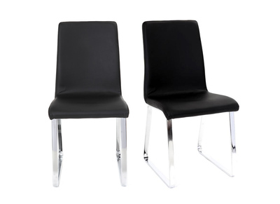 Chaises design noires - lot de 2 BELLA