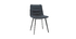 Chaises design tissu effet velours gris fonc&eacute; (lot de 2) PARKER