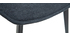 Chaises design tissu effet velours gris fonc&eacute; (lot de 2) PARKER