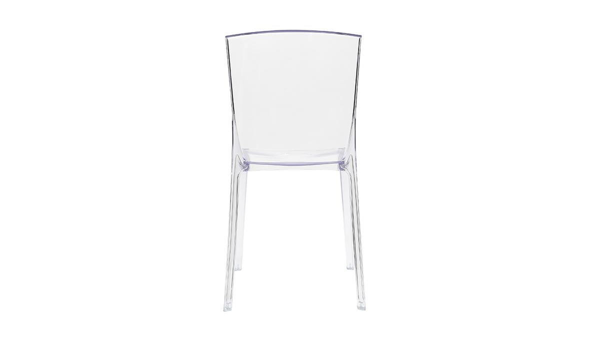 Chaises design transparentes empilables intrieur - extrieur (lot de 2) ISLAND