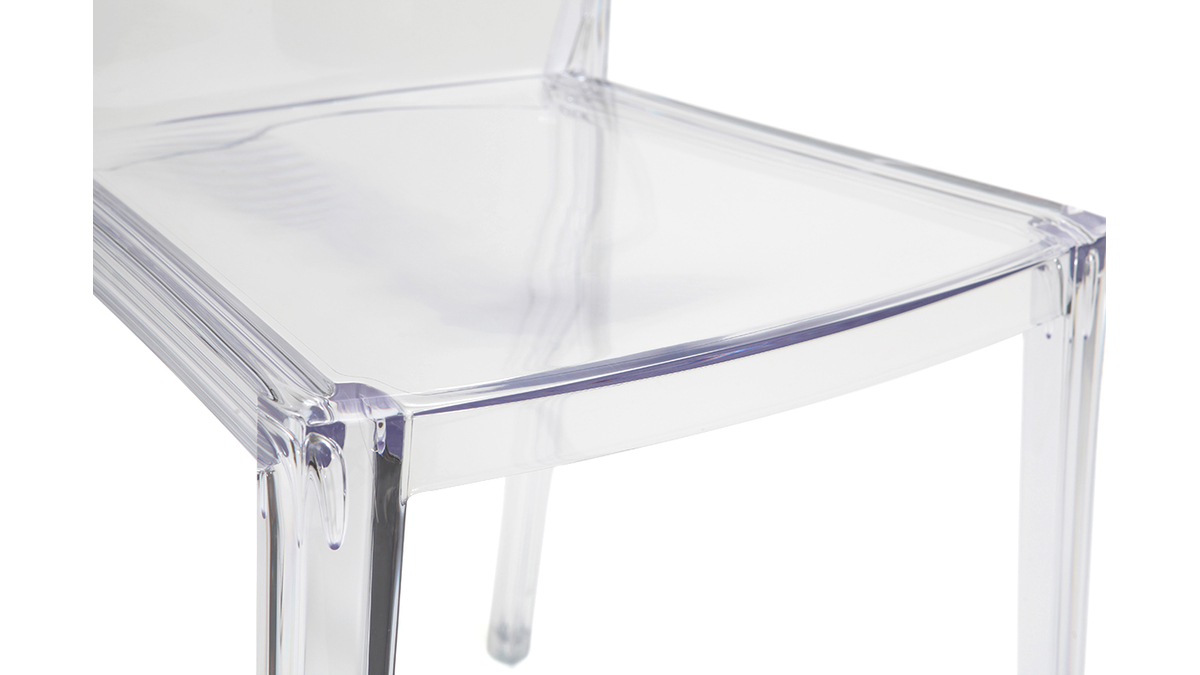 Chaises design transparentes empilables intérieur - extérieur (lot de 2) ISLAND
