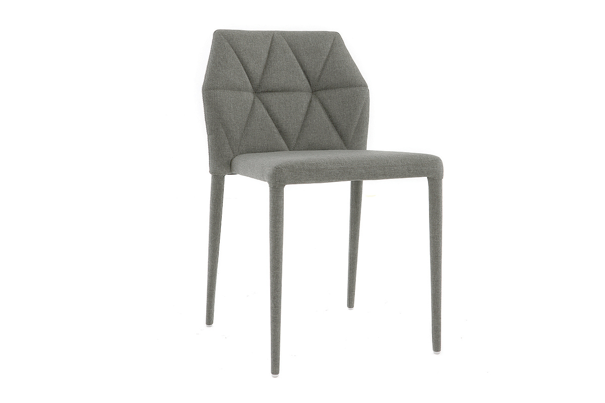 Chaises empilables design gris clair (lot de 2) KARLA