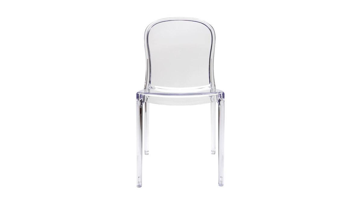 Chaises empilables design transparentes (lot de 2) THALYSSE