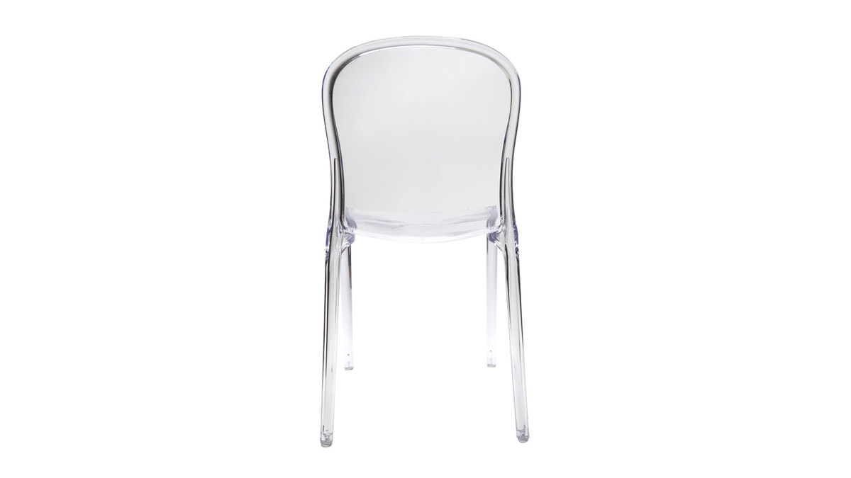 Chaises empilables design transparentes (lot de 2) THALYSSE