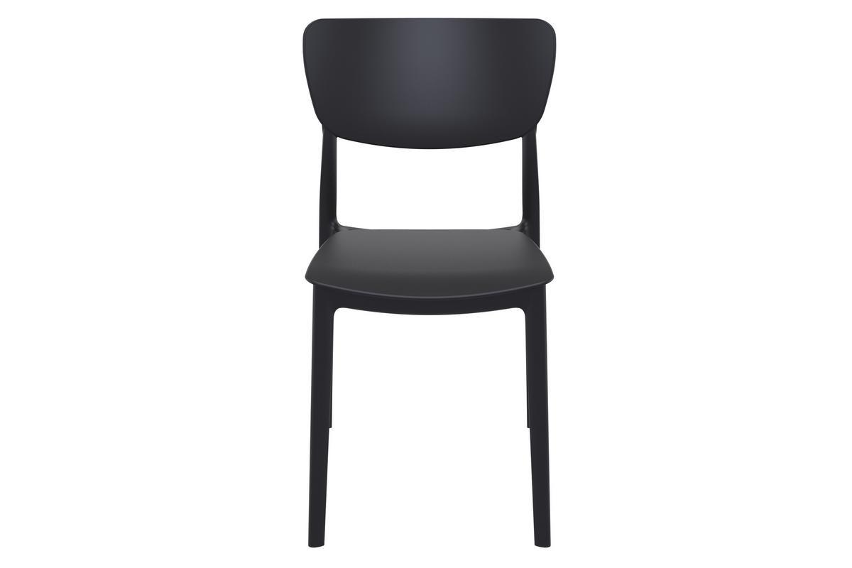 Chaises empilables noires int�rieur / ext�rieur (lot de 4) COBB