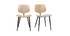 Chaises en bois clair et m&eacute;tal noir (lot de 2) TOBIAS