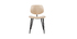 Chaises en bois clair et m&eacute;tal noir (lot de 2) TOBIAS