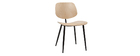 Chaises en bois clair et m&eacute;tal noir (lot de 2) TOBIAS