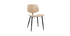 Chaises en bois clair et m&eacute;tal noir (lot de 2) TOBIAS