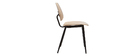 Chaises en bois clair et m&eacute;tal noir (lot de 2) TOBIAS