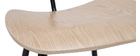Chaises en bois clair et m&eacute;tal noir (lot de 2) TOBIAS