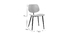 Chaises en bois clair et m&eacute;tal noir (lot de 2) TOBIAS
