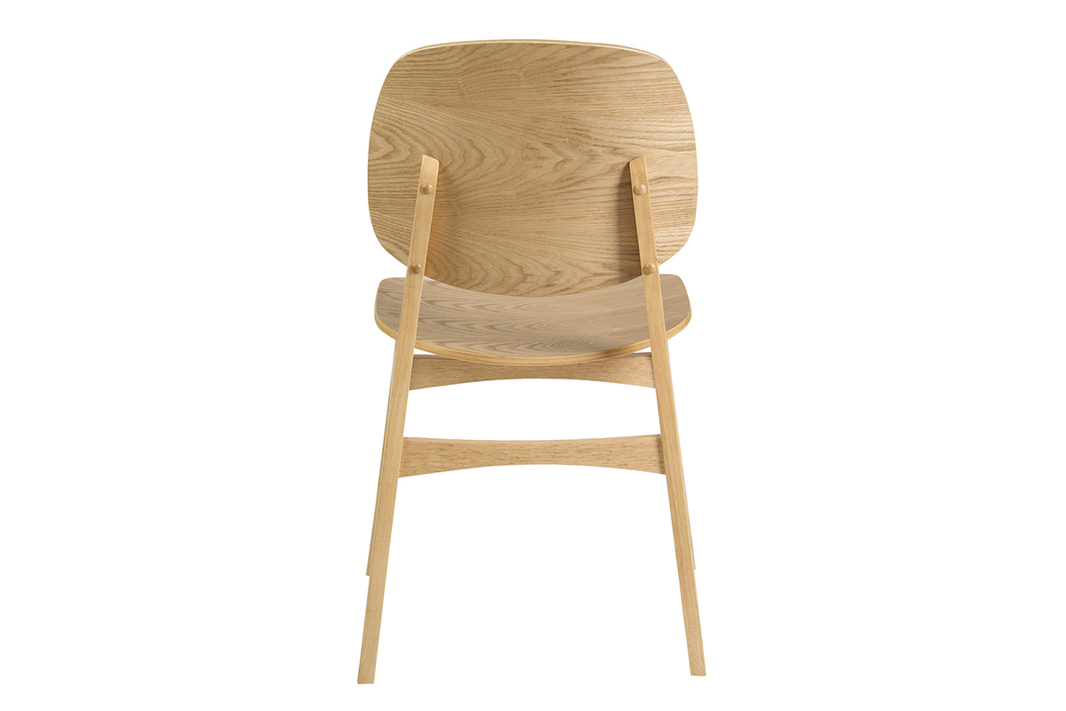 Chaises en bois clair fr�ne (lot de 2) SOQUETTE