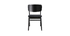 Chaises en bois noir et tissu gris fonc&eacute; (lot de 2) SHELDON