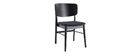 Chaises en bois noir et tissu gris fonc&eacute; (lot de 2) SHELDON