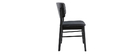 Chaises en bois noir et tissu gris fonc&eacute; (lot de 2) SHELDON