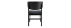 Chaises en bois noir et tissu gris fonc&eacute; (lot de 2) SHELDON