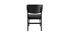 Chaises en bois noir et tissu gris fonc&eacute; (lot de 2) SHELDON