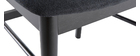 Chaises en bois noir et tissu gris fonc&eacute; (lot de 2) SHELDON