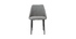 Chaises en tissu effet velours gris (lot de 2) ELLO