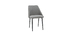 Chaises en tissu effet velours gris (lot de 2) ELLO