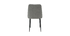 Chaises en tissu effet velours gris (lot de 2) ELLO