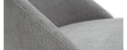 Chaises en tissu effet velours gris (lot de 2) ELLO