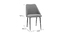 Chaises en tissu effet velours gris (lot de 2) ELLO